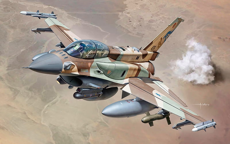 Lockheed Martin F-16I Sufa, General Dynamics F-16 Fighting Falcon, F-16I Sufa, Israeli fighter, Israeli air force, combat aircraft, HD wallpaper