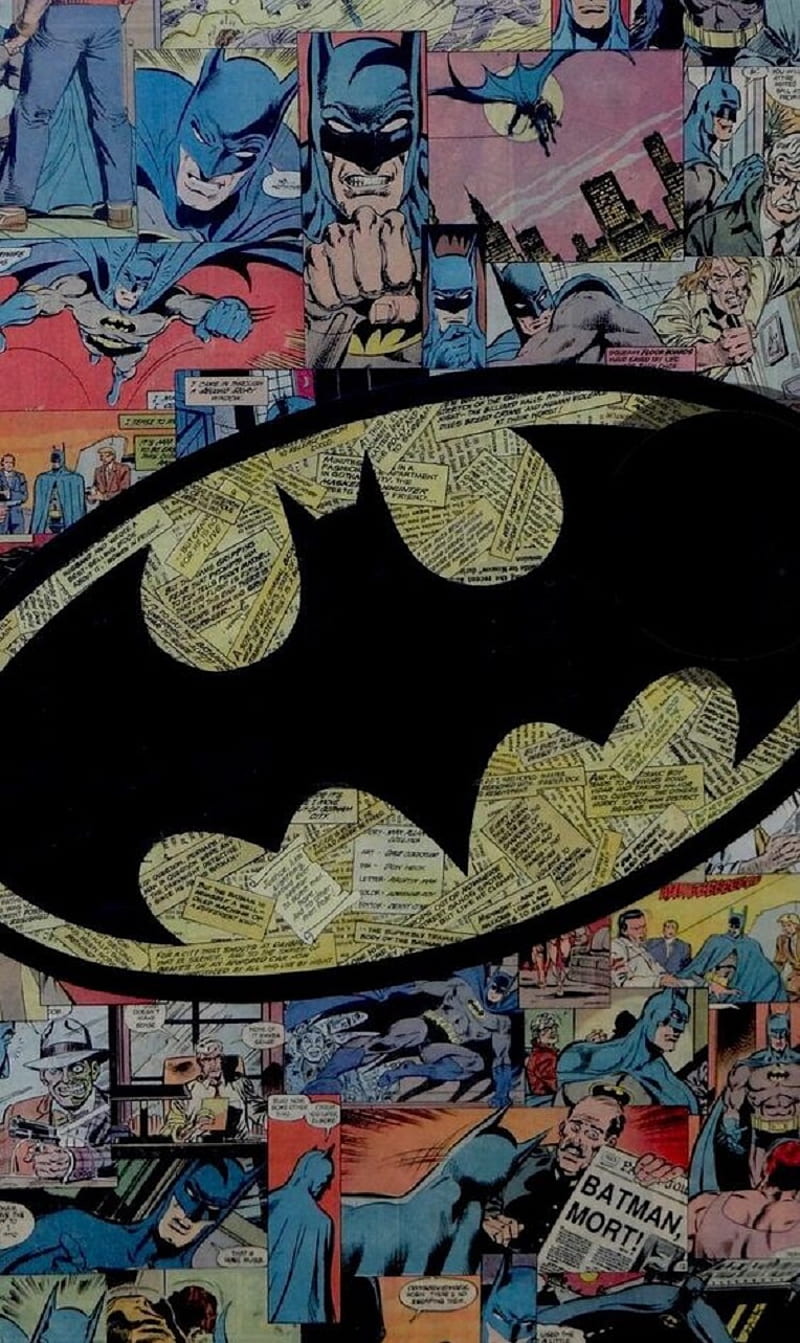 batman clippings, batman, comics, newpaper, HD phone wallpaper