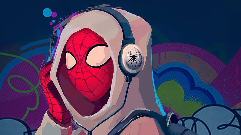 Spiderman Music , spiderman, superheroes, artwork, digital-art, art, behance, HD wallpaper