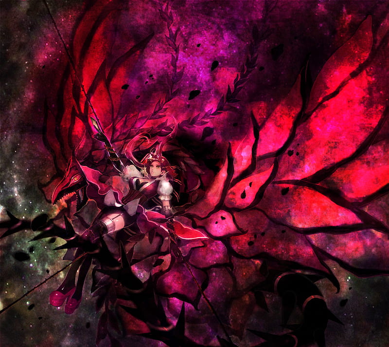 Akiza Izinski & The Black Rose Dragon, rose, akiza izinski, black rose dragon, HD wallpaper