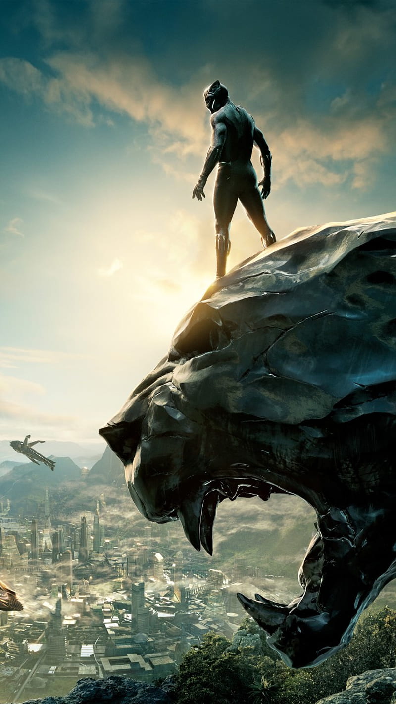 Black Panther, marvel, movie, HD phone wallpaper