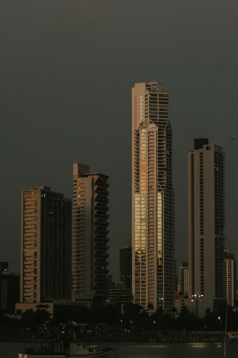 Panama, sunset, town, edificios, foto, fotografia, naranja, night, grapher, urbano, HD phone wallpaper