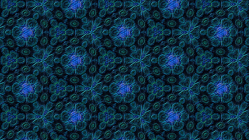 Dark Fractal, pretty, cg, bonito, repetitive, teal, embossed, nice, calm, fractal, blue, pattern, blue teal, black, abstract, symertic, 3d, cool, deep, dark, symetric, HD wallpaper