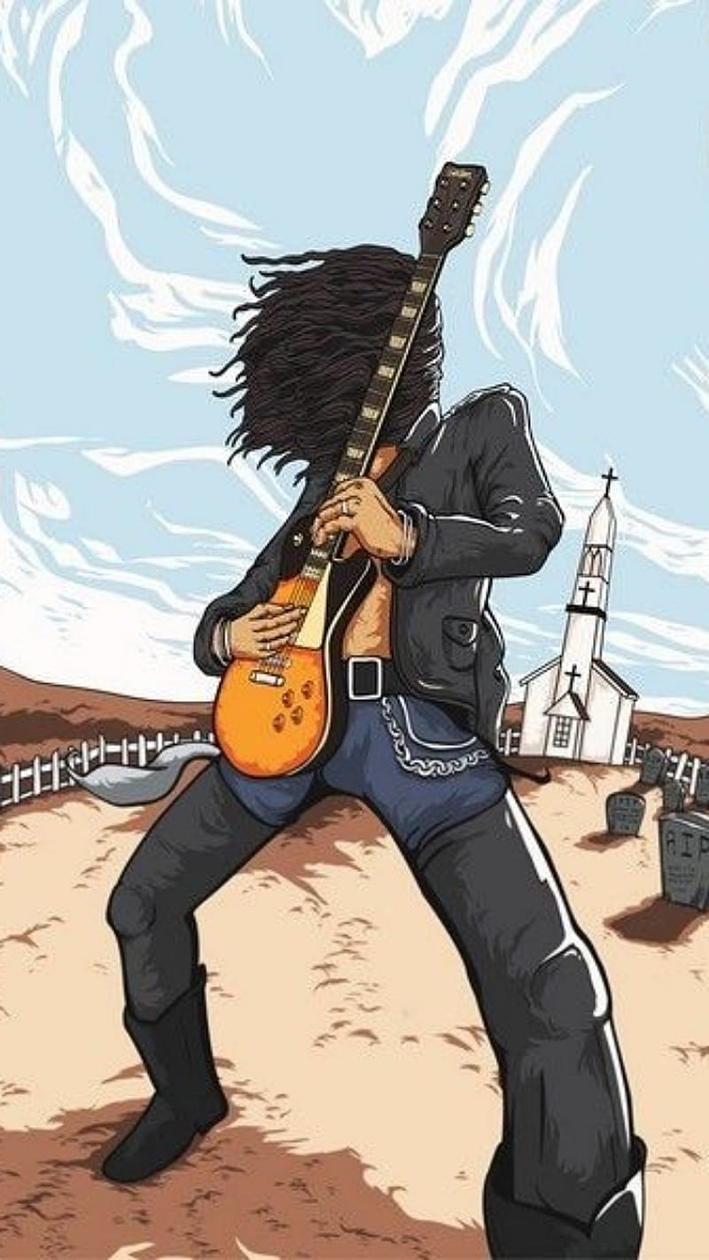 Slash, guitar, guns, rock, HD phone wallpaper