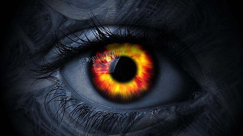 Evil Eye Yellow Red Iris Evil Eye, HD wallpaper