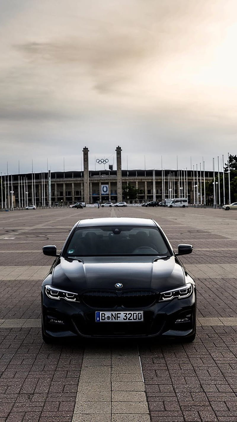 BMW M340i, 3 series, 3er, black, car, g20, luxury, m power, sedan, HD phone wallpaper