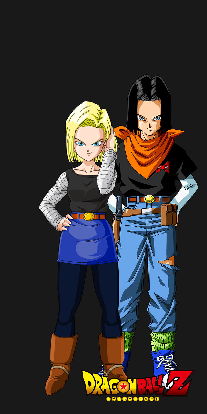 Android 17 and 18, dragon ball, HD phone wallpaper | Peakpx