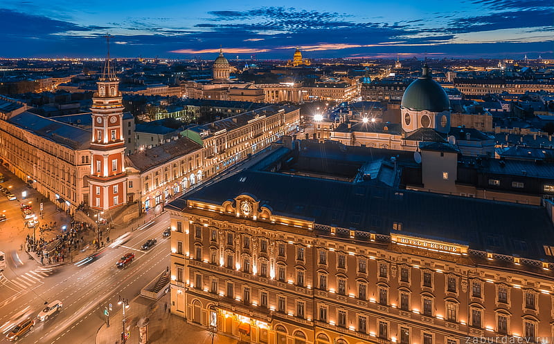 Cities, Saint Petersburg, Architecture, Building, Night, Russia, HD wallpaper