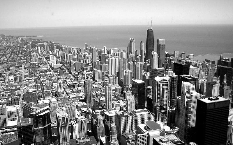 from Sears Tower , city, water, skyline, HD wallpaper