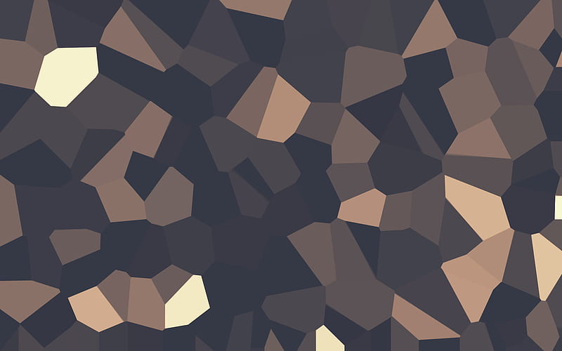 low poly camouflage, camouflage backgrounds, brown camouflage, military abstract camouflage, brown backgrounds, camouflage textures, low poly art, camouflage pattern, HD wallpaper