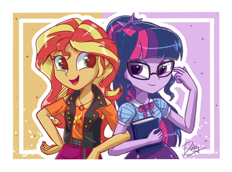 My Little Pony, My Little Pony: Equestria Girls, Sunset Shimmer , Sci-Twi (My Little Pony), HD wallpaper