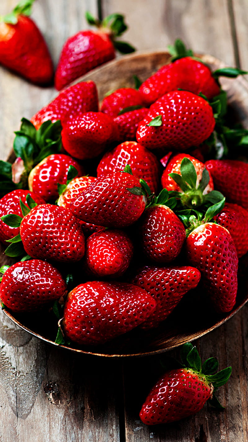 Strawberries, fruits, summer, HD phone wallpaper