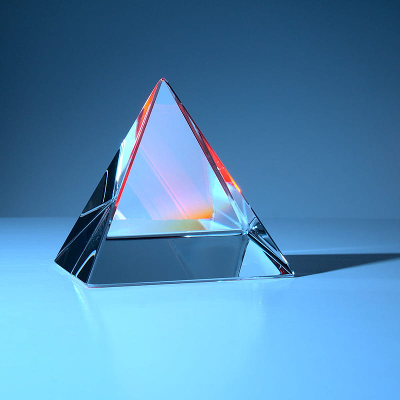pyramid, facets, glass, prism, HD phone wallpaper