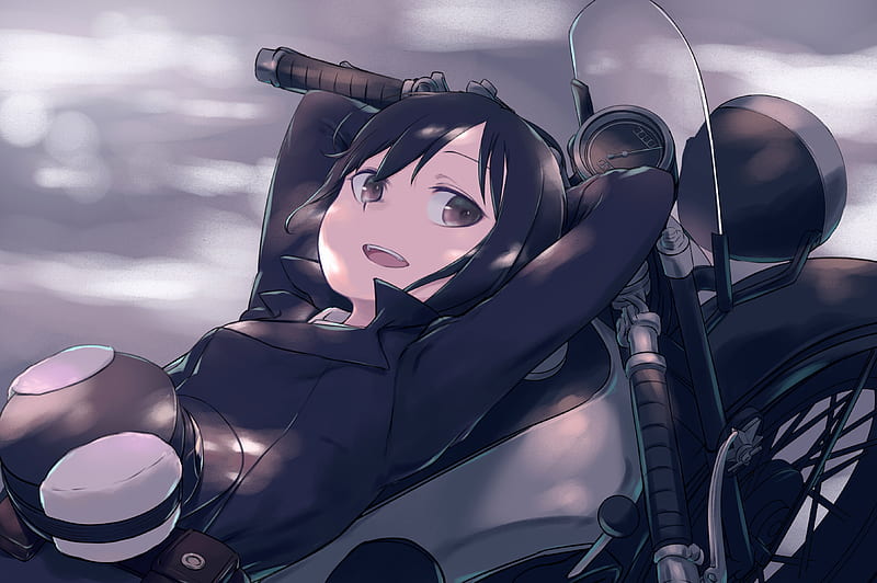 Kino, hermes, kino no tabi, castle, motorcycle, scenic, artwork, Anime, HD  wallpaper