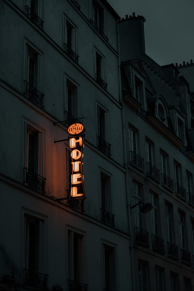 Hotel neon signage, HD phone wallpaper