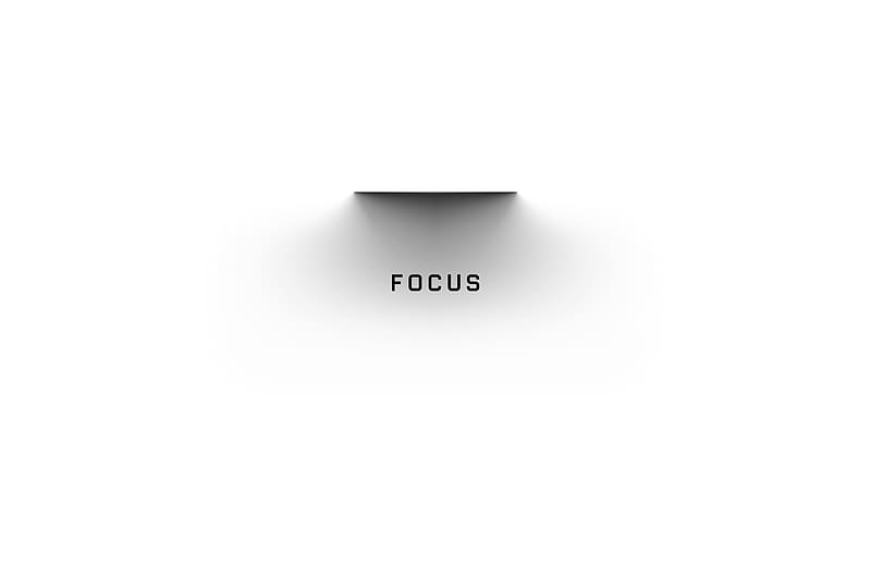 Focus White Light, motivation, quotes, typography, white, light, HD wallpaper