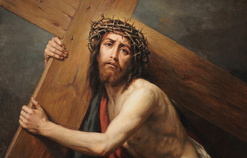 jesus christ carrying the cross wallpaper