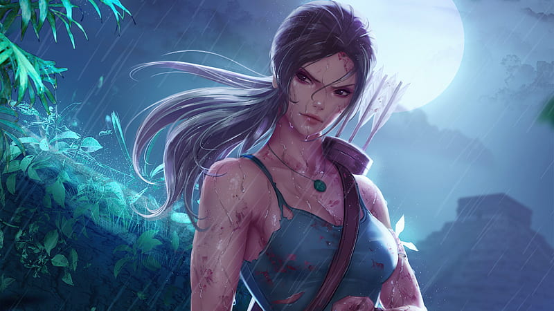 Lara Croft Tomb Raider In Jungle , lara-croft, tomb-raider, games, artist, artwork, digital-art, HD wallpaper