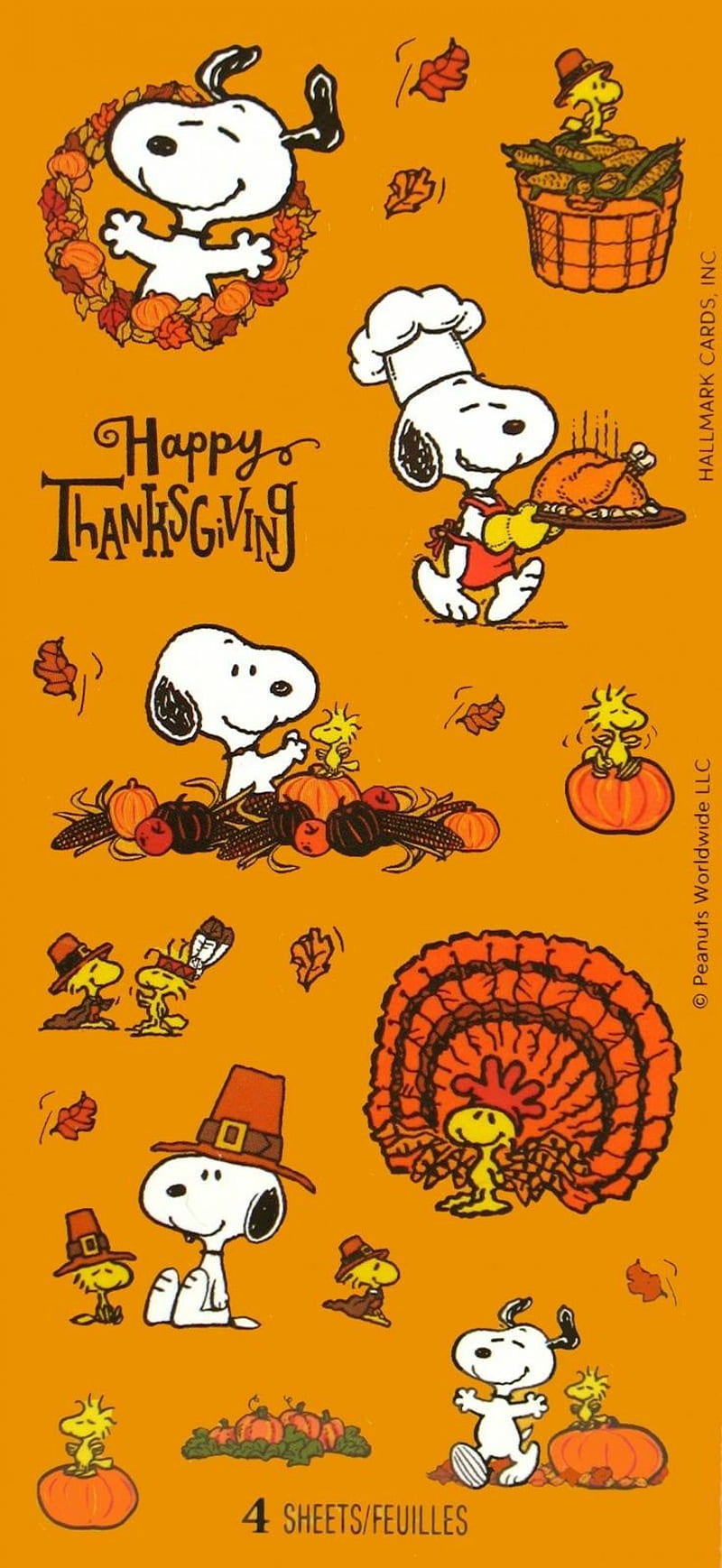 Thanksgiving , autumn, happy, snoopy, woodstock, HD phone wallpaper