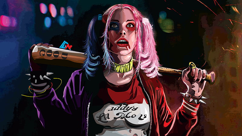 Harley Quinn Artworks, harley-quinn, artwork, superheroes, behance, HD wallpaper