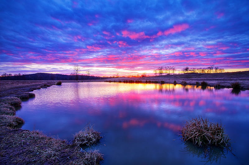 1920x1080px, 1080P free download | Sunset, paradise, purple, lake, HD ...