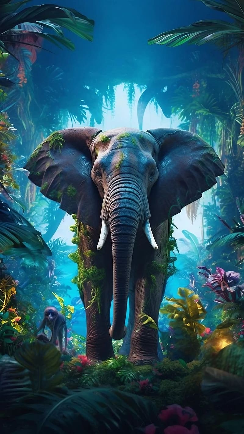 Elephant Into The Wild, elephant, wild animal, african animal, HD phone wallpaper