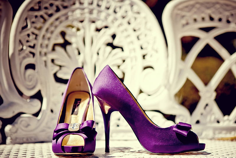 sandals, purple, wedding, abstract, HD wallpaper