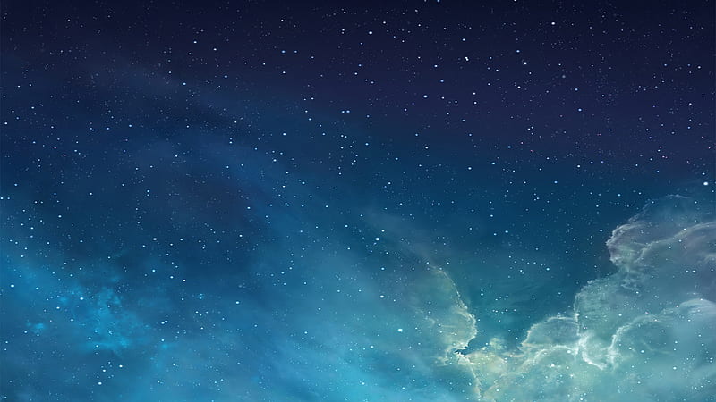Blue Sky With Clouds And Stars Space, HD wallpaper