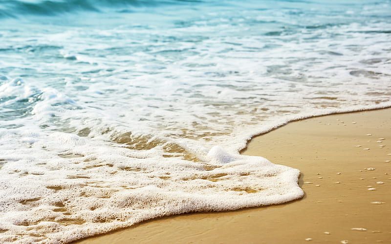 sea breeze, wave, beach, sea, sand, water, HD wallpaper