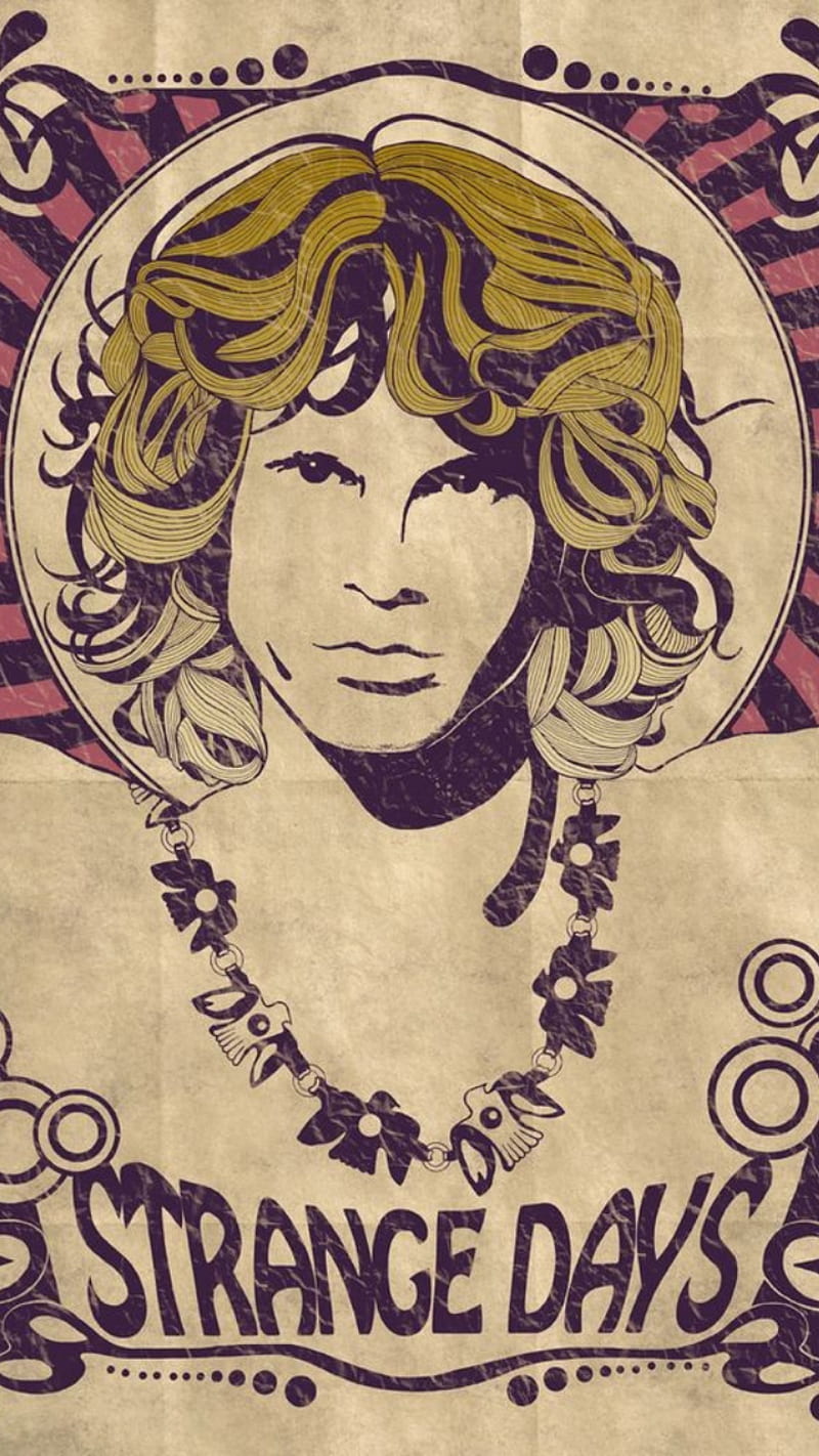 Jim Morrison, psychedelic, rock, famous, mr mojo risin, strange days, the doors, 60s, band, poster, HD phone wallpaper