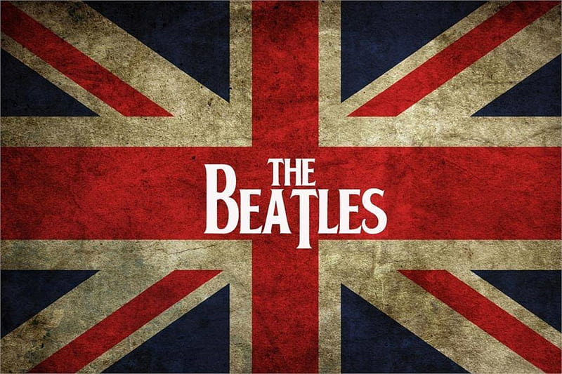 The Beatles, band, flag, uk, united kingdom, HD wallpaper