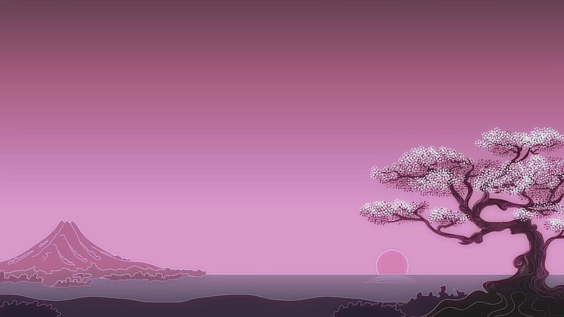 px digital art Japan minimalism Simple Background sun Trees Video Games Star Wars . Fotografía neón, Ilustración de árbol, Fondos de pantalla simples, Minimalist Japanese Art, HD wallpaper
