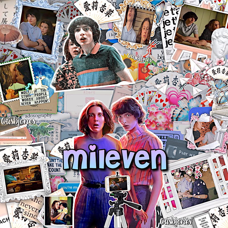 Mileven, boy, eleven, girl, love, mike, stranger, stranger things, things, HD phone wallpaper