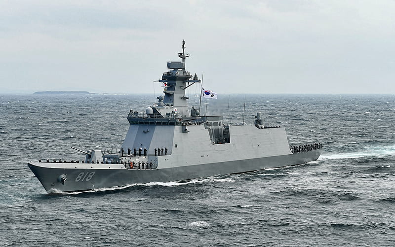 ROKS Daegu, FFG-818, Daegu-class frigate, Guided missile frigate, Republic of Korea Navy, South Korean frigate, warships, HD wallpaper