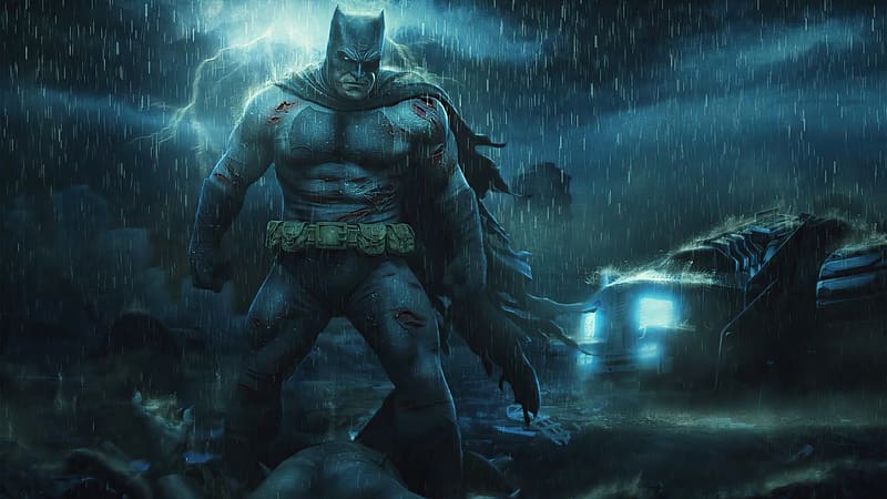 The Injured Batman, batman, superheroes, artist, artwork, digital-art, HD wallpaper