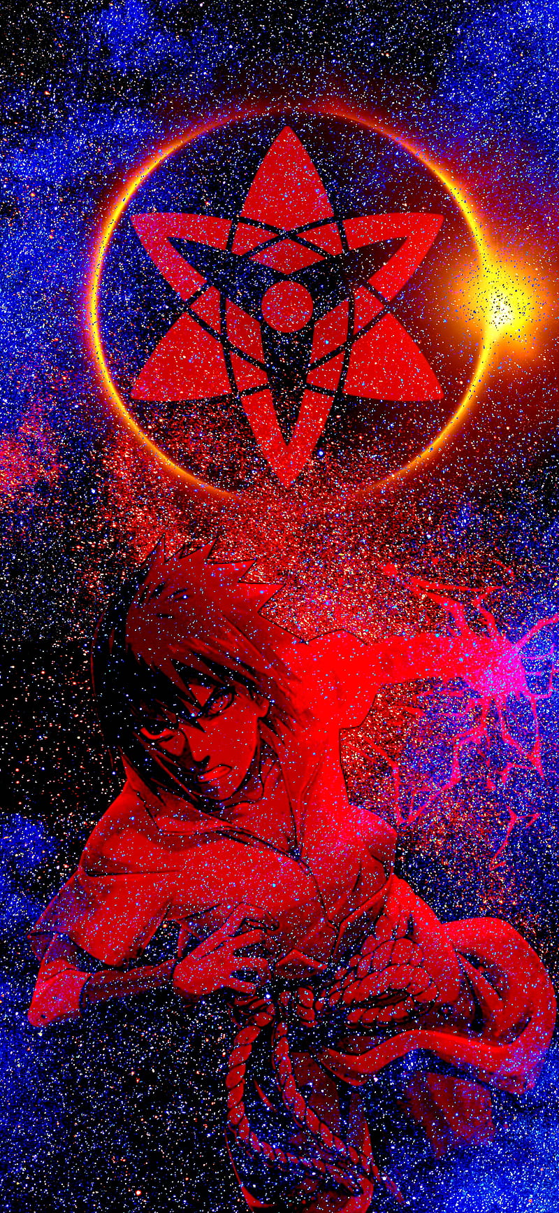 Sasuke Uchiha, boruto, galaxy, legacy, naruto, rinnegan, sasukeuchiha, sharingan, HD phone wallpaper