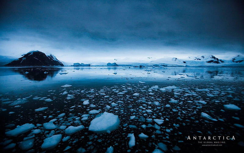 Ice Blocks in Antarctica, HD wallpaper