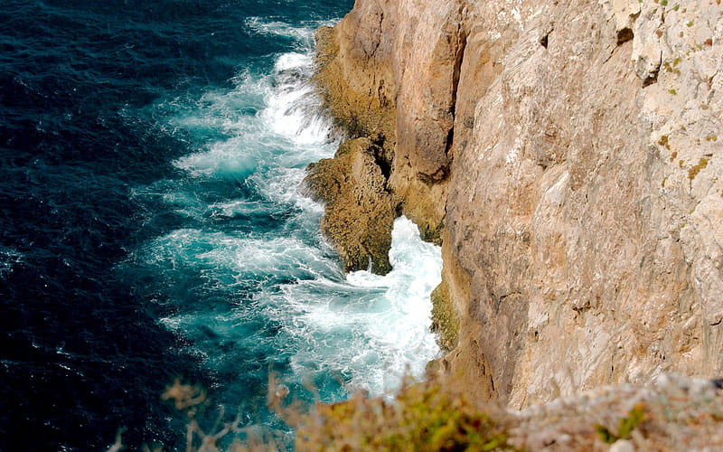 Cape St. Vincent, oceans, portugal, bonito, sea, water, headland, cape, saint vincent, nature, blue, HD wallpaper