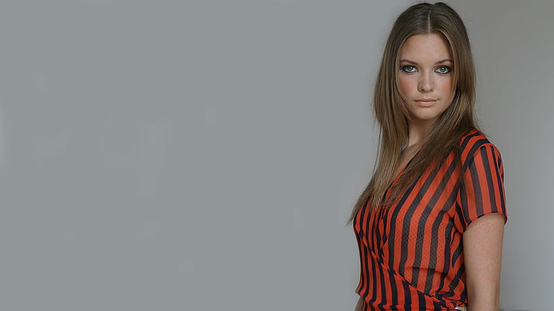 Stripes, shirt, female, model, striped, HD wallpaper