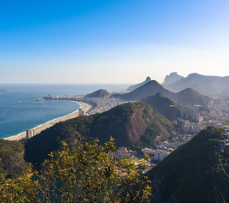 Cities, Mountain, Rio De Janeiro, Brazil, , Copacabana, Sugarloaf Mountain, HD wallpaper