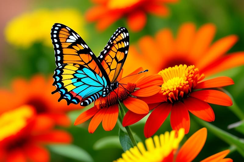 Butterfly, Flowers, Insect, Flying, HD wallpaper