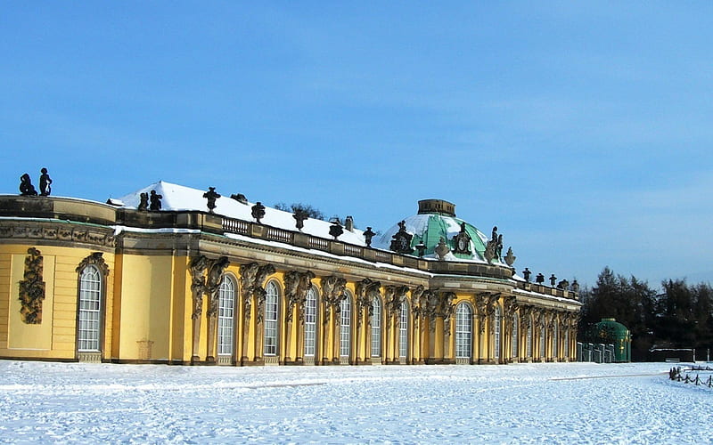 Sanssouci Potsdam near Berlin Germany-architectural scenery, HD wallpaper
