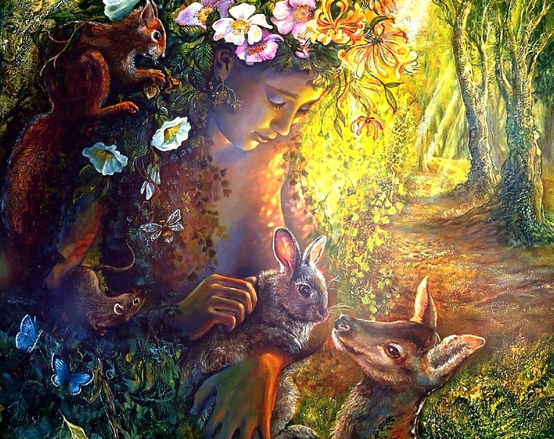 ★Patroness of Trees★, pretty, squirrels, dryad, nymph, attractions in ...