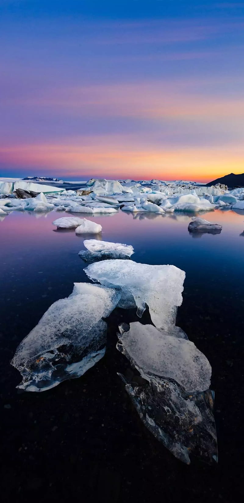 Iceland , ice, landscape, lighthouse, mare, sunrise, HD phone wallpaper