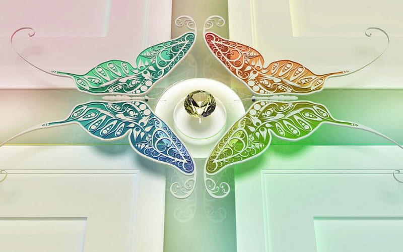 TWO BUTTERFLIES, wings, butterfly, insect, colors, butterflies, HD wallpaper