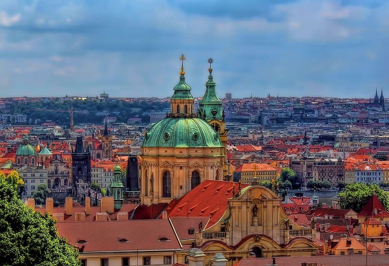 Cities, City, Colors, Colorful, Cityscape, Prague, Czech Republic, , Religious, St Nicholas Church, HD wallpaper