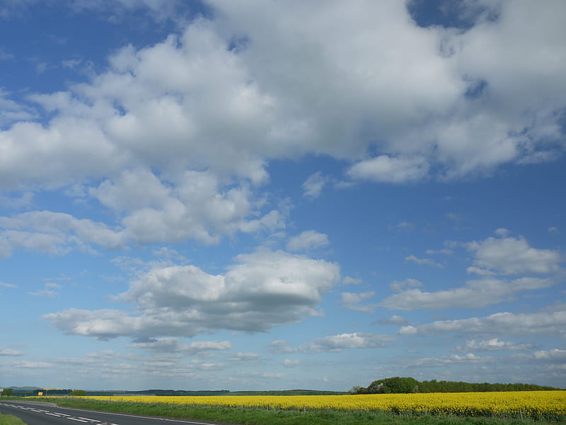 Big Sky on Salisbury Plain, Earth, Distance, Clouds, Sunshine, HD wallpaper