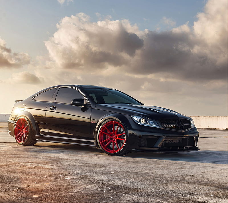 mercedes benz, mercedes amg, mercedes c63, south benzers lb, HD wallpaper