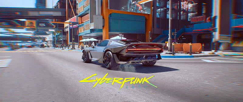 black sports car video games #cyberpunk Cyberpunk 2077 #ultrawide