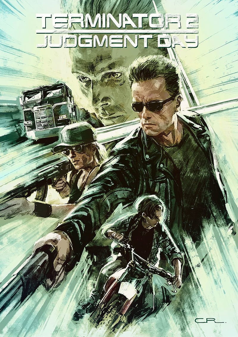 Terminator 2, connor, day, drawing, future, john, judgment, la maquina, sara, HD phone wallpaper